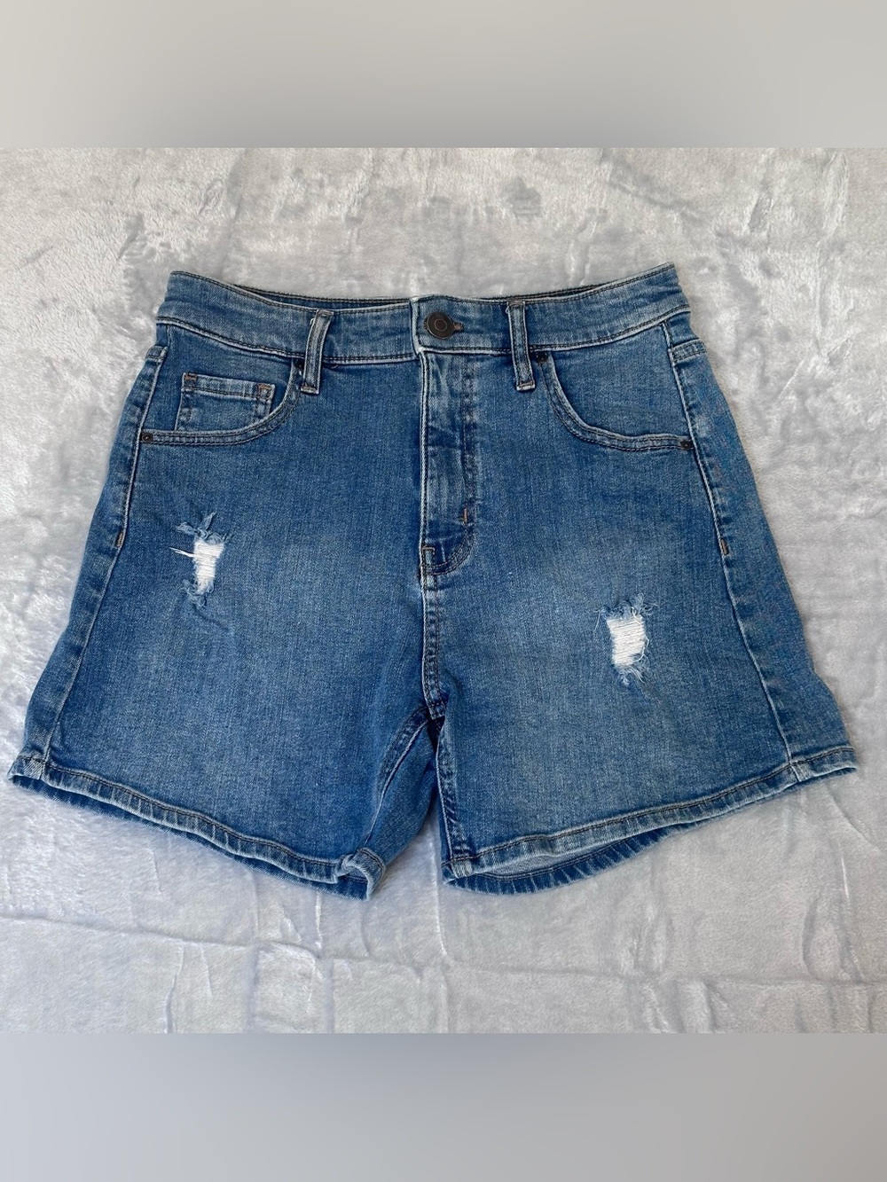 RSQ Women’s Jean Distressed Shorts Super High Rise Size 26 Denim